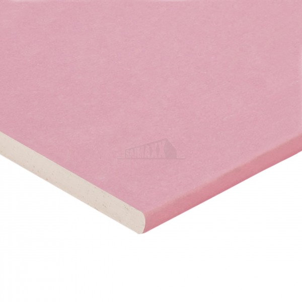 Pink FIRE Plasterboard 15.0mm (2.4m x1.2m) T/E