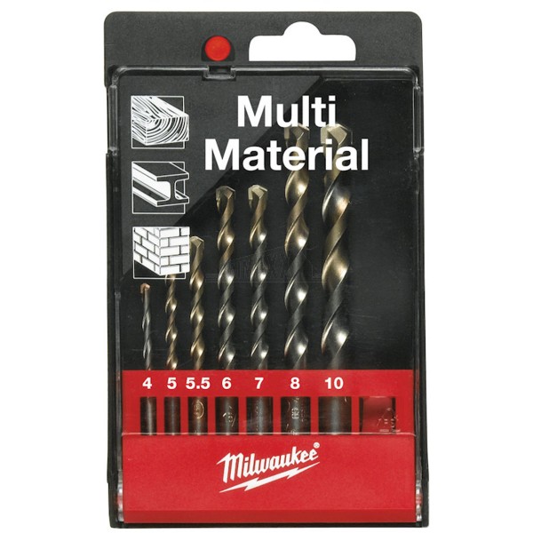 Milwaukee MULTI MATERIAL Drill Bit Set 7pc