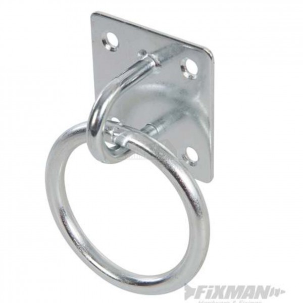 Fixman Electro Galvanised Chain Plate RING 50mm x 50mm