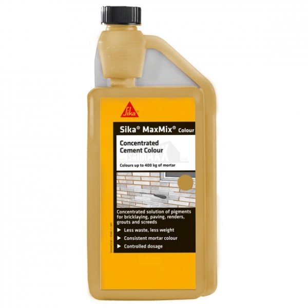 Sika MaxMix Concentrated Cement Colour Yellow 1L