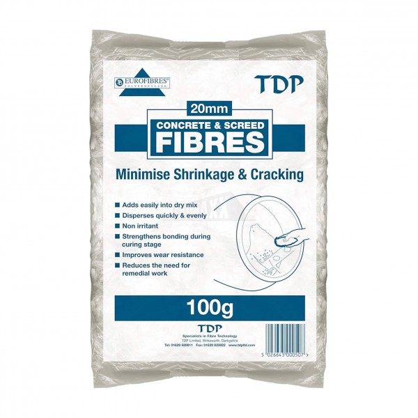 TDP 20mm Concrete & Screed Fibres 100g