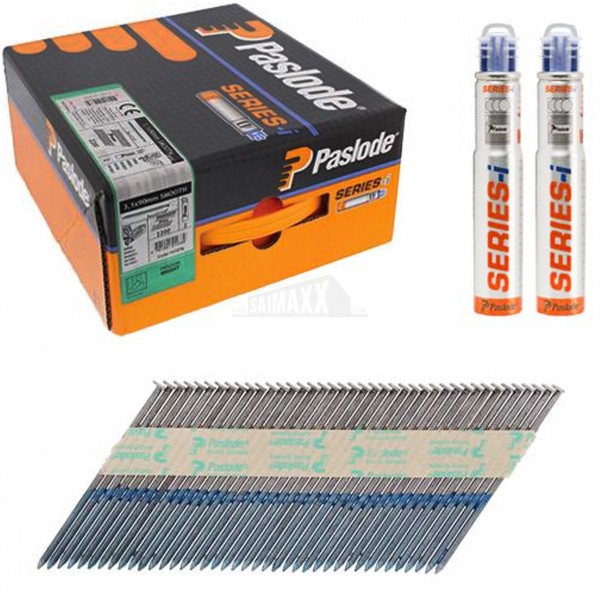 Paslode i-Series IM360 Nails & Gas Bright Smooth 90 x 3.1mm 2200pcs