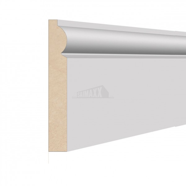 18 x 144mm (4.2m) Torus Skirting White Primed MDF Per Piece