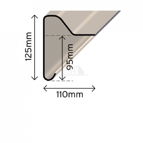 GRP Trim 3m - B260 Raised Edge UPSTAND Trim