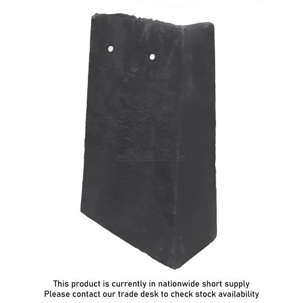 Marley Plain Concrete Roof Tile 90deg Angle LEFT Hand Smooth Grey