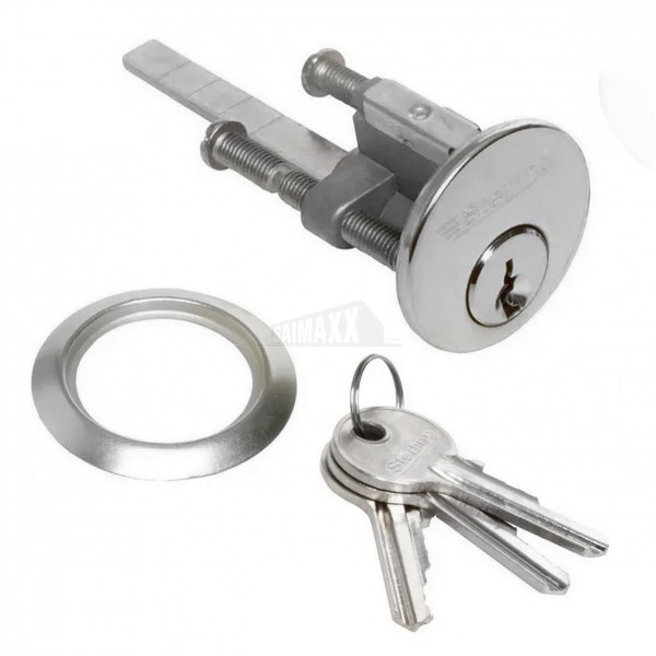 Sterling Replacement Nightlatch 5-Pin Rim Cylinder with 3 Keys Chrome