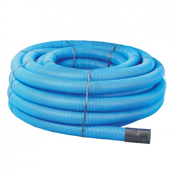 Twinwall Ducting BLUE (Water) 63mm Outer Diameter x 50m Roll